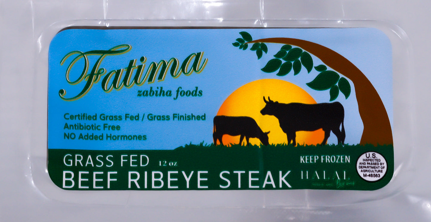 Fatima's halal 100% Organic Grass-Fed Ribeye Steak