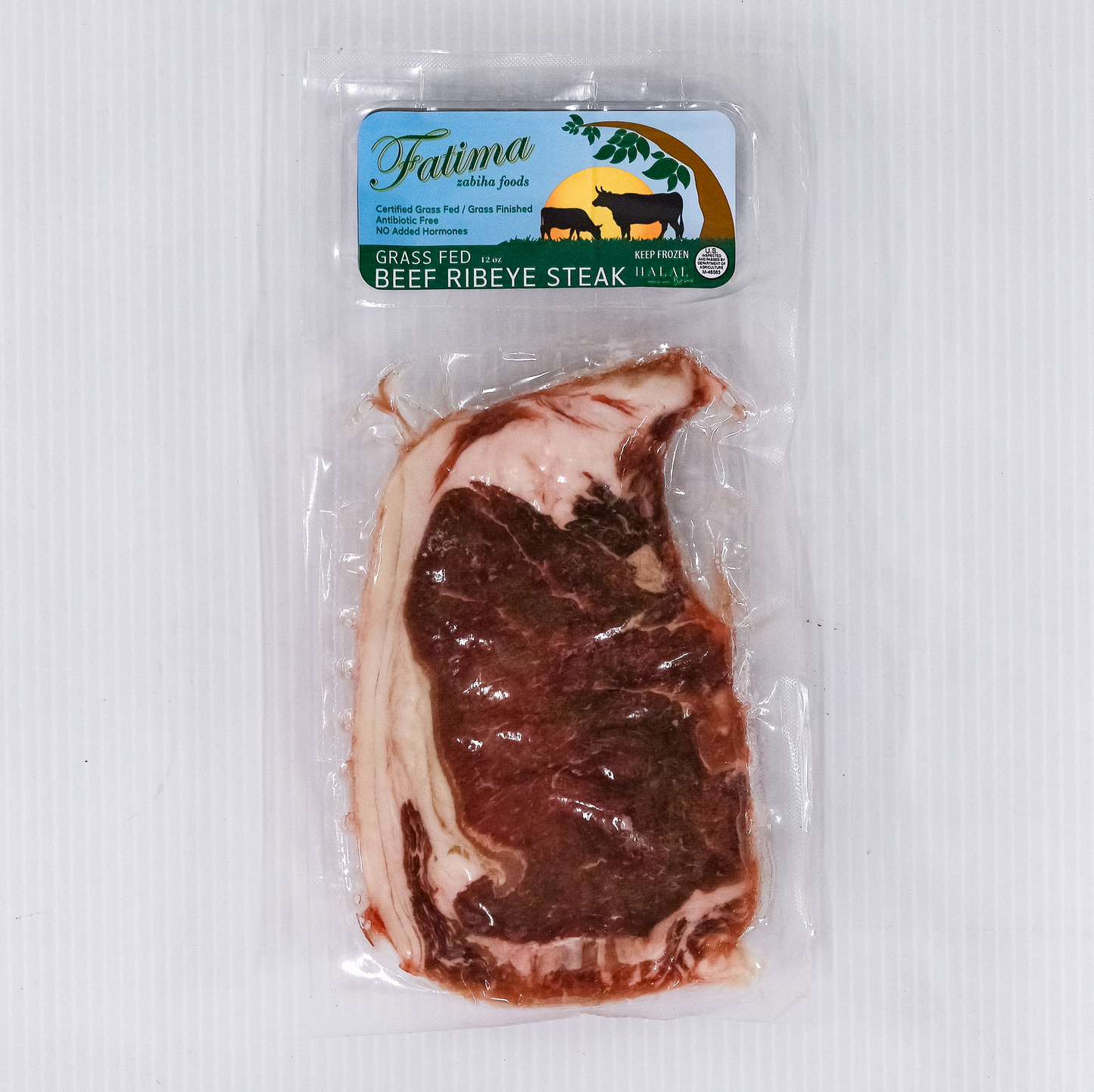 Fatima's halal 100% Organic Grass-Fed Ribeye Steak